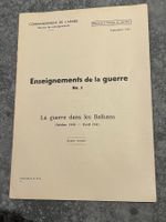 Enseignements de la guerre, la guerre dans les balkans, 1941