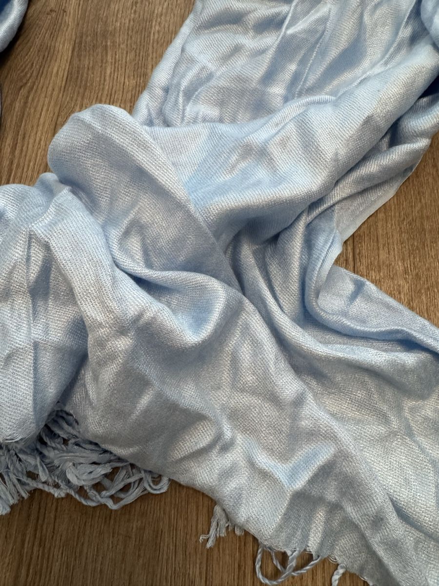 Foulard & Sciarpe: Pashmina Schal 100% Cashmere hellblau – Usato da Fislisbach venduto da KolibriSecondhand 2
