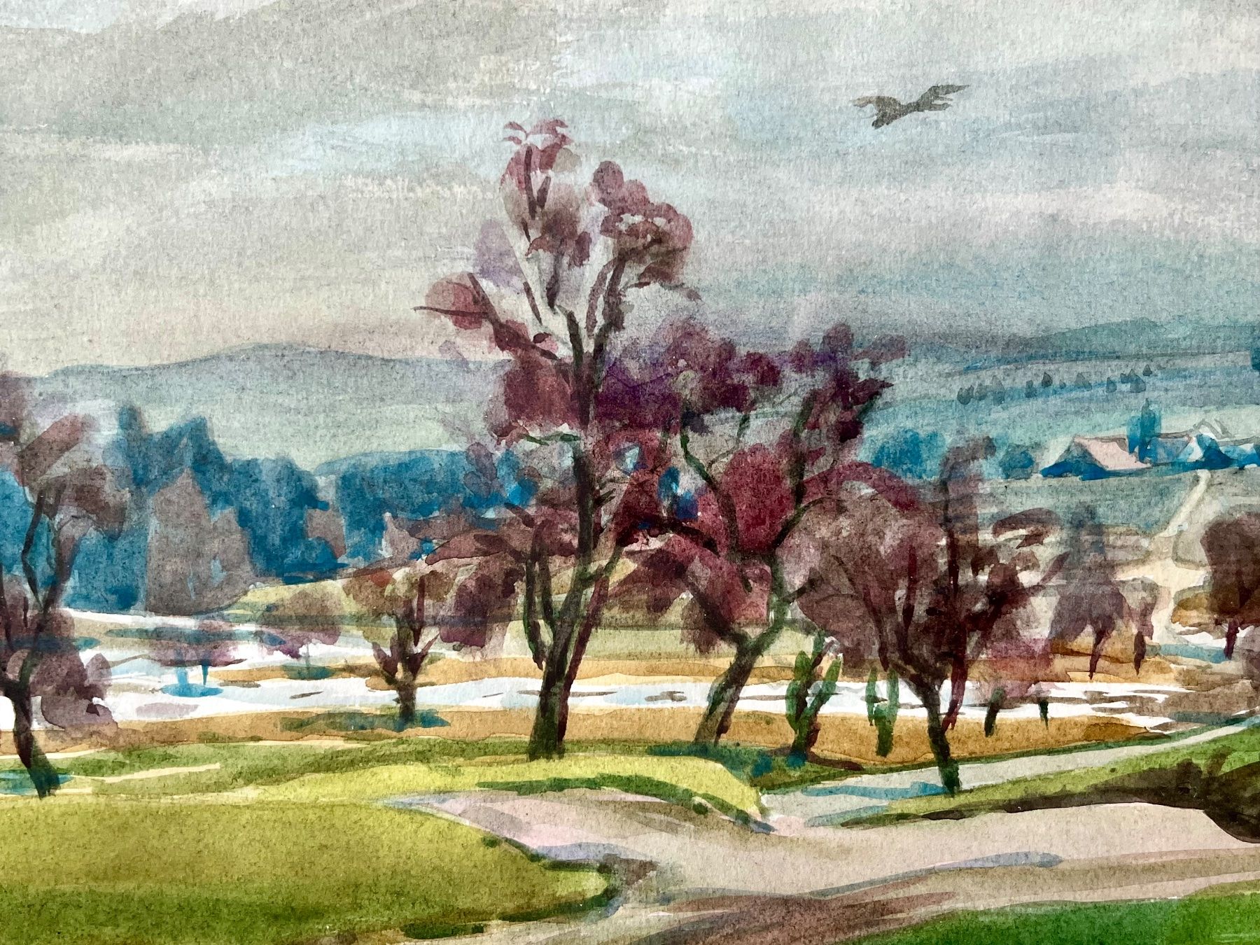 Dipinti: Emil Häfelin, Gemälde, Herbstlandschaft – Usato da Olten venduto da peterblau 2