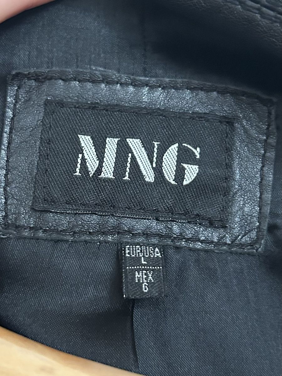 Mango Giacche: Mango MNG Echtleder Mantel schwarz mit Gürtel, Gr. L – Usato da Nebikon venduto da icon.vintage 6