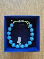 Swarovski Armband türkise Perlen + mit Tasche Charm
