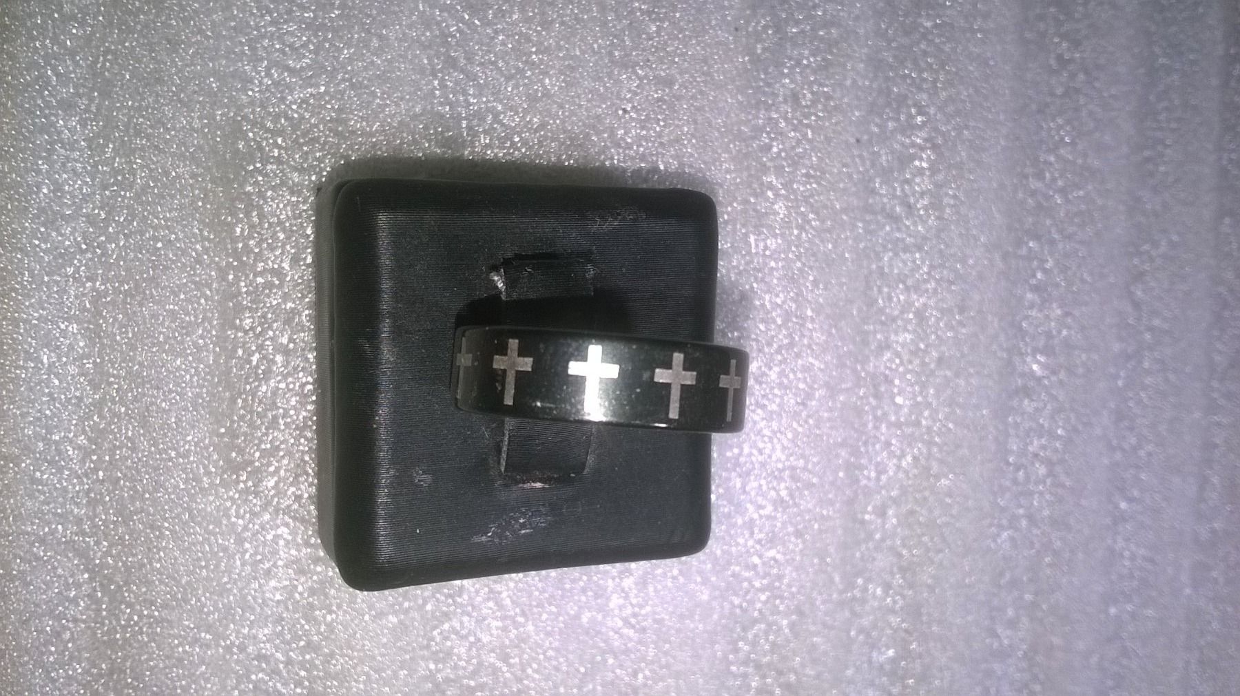 Anelli: ring edelsthal,,schwarz mit ein kreuz – Nuovo (secondo la descrizione) da Basel venduto da bijoutrie_4