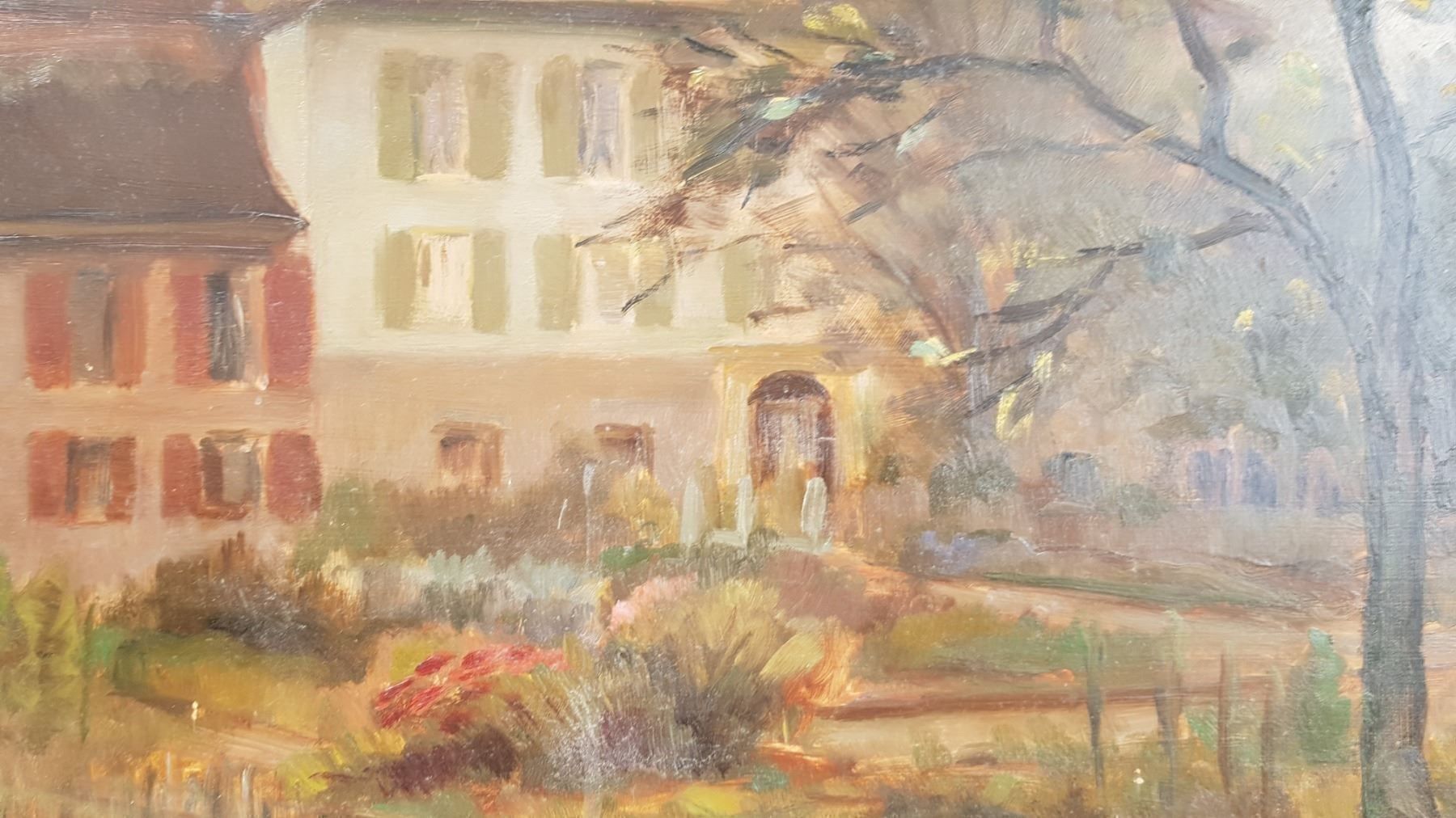 Dipinti: E.Taillens. paysage maison vaudoise – Usato da Lausanne venduto da leneko 2