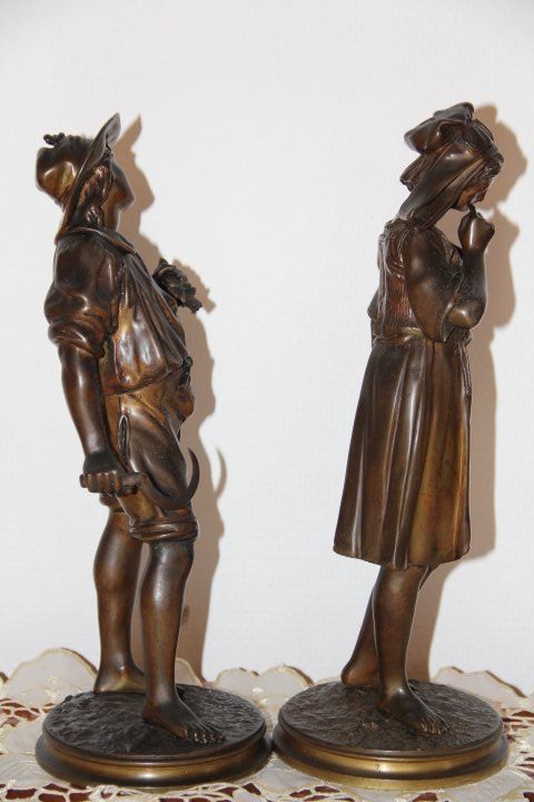 Sculture & Statue: Paire de sculptures en bronze antique . – Usato da Praz (Vully) venduto da pikuluka1 5