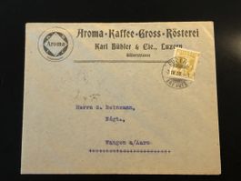 Werbebrief 1908 AROMA Kaffee Bühler LUZERN