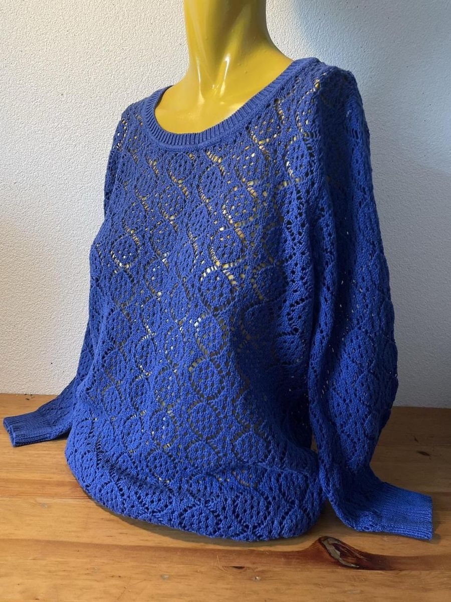 Pullover & Sweatshirts: Pull Springfield bleu dentelle – Gebraucht aus Troinex von Irisglo