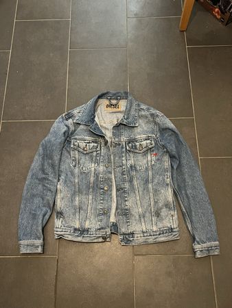 Veste en jean DIESEL homme bleue délavée - Taille M - Super 