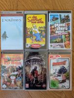 6 PSP Spiele inklusive UMD Film gebraucht guter Zustand