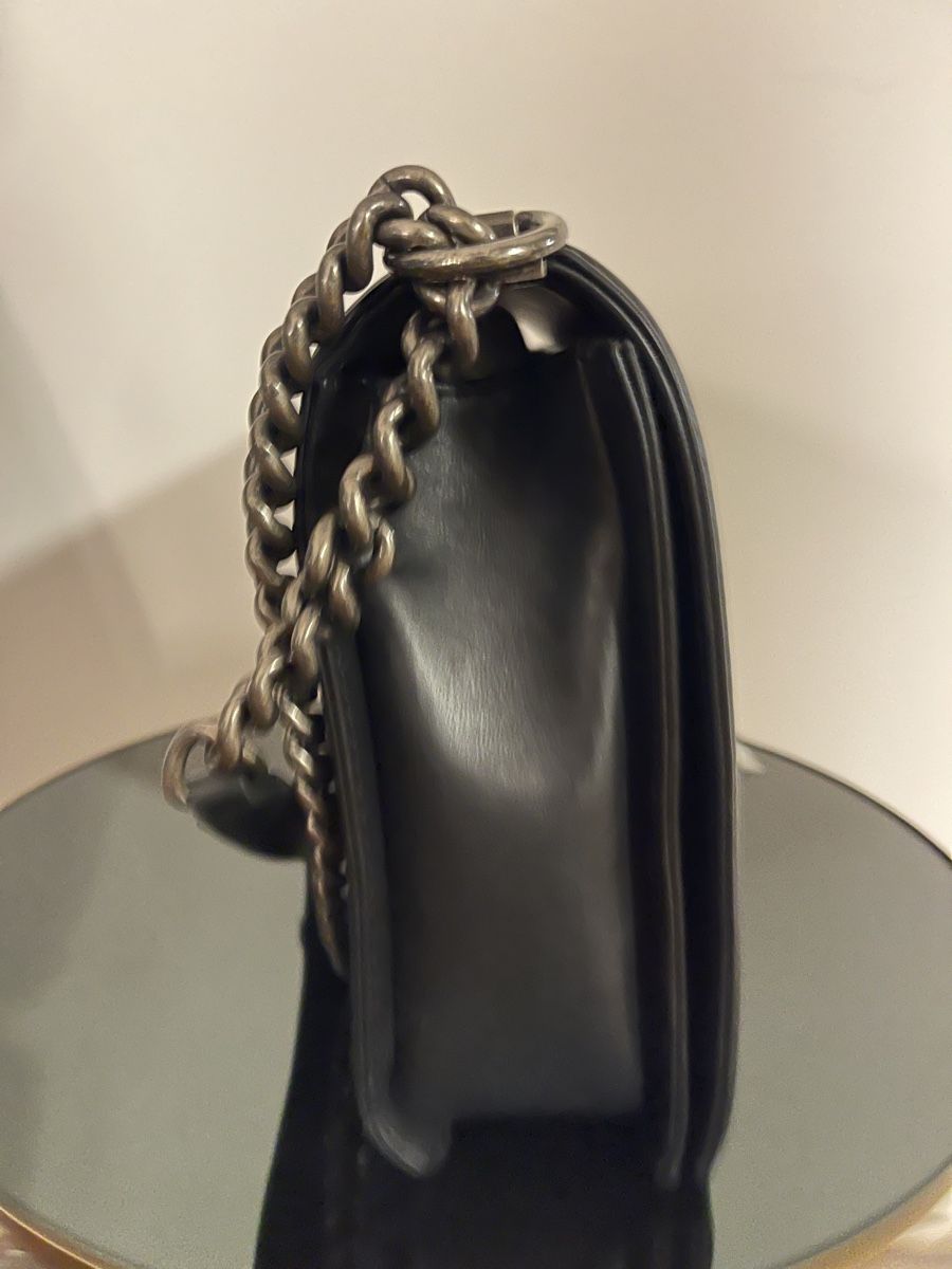Chanel Altro in  Abbigliamento & Accessori: Chanel Boy Jumbo in Black Calf Leather – Usato da Stäfa venduto da sun_979v 4