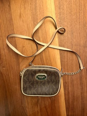 Michael Kors Tasche Umhängetasche Braun Logo Lederacc. 58 Ze