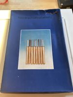 Holzdrechselbeitelsatz 8teilig mit Holzköcher guter Zus(I26)