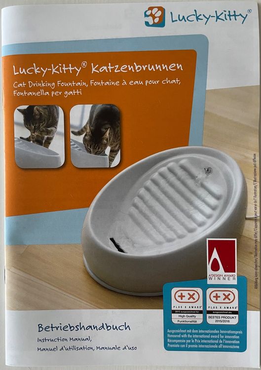Lucky-Kitty Katzenbrunnen (inkl. Ersatzpumpe/-schlauch)
