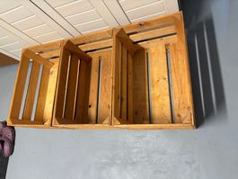 3 x Holzharasse, Harasse, Obstharasse, Holzkiste, Kiste