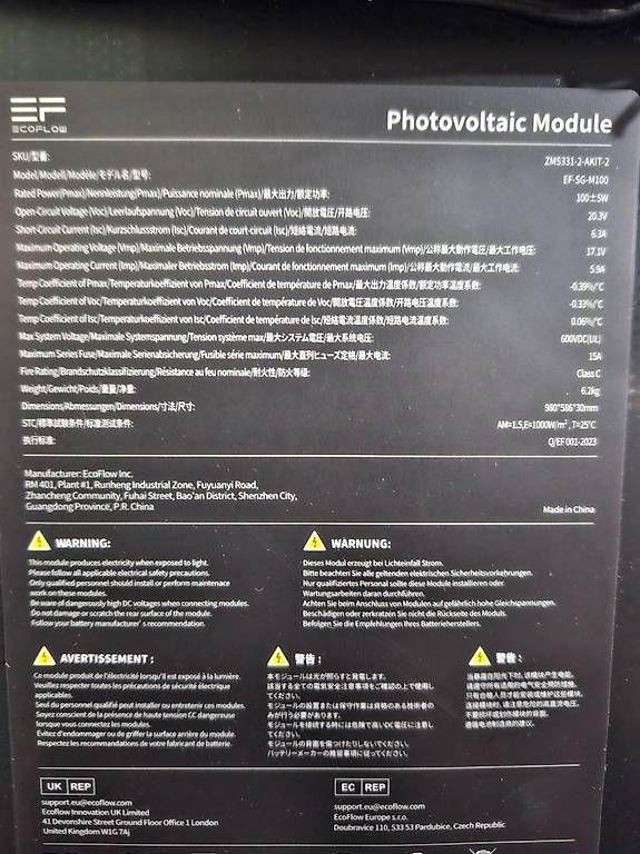 Solargeräte und Solarprodukte: Ecoflow Solarpanelen 100w – Gebraucht aus bonaduz von Munin88 1