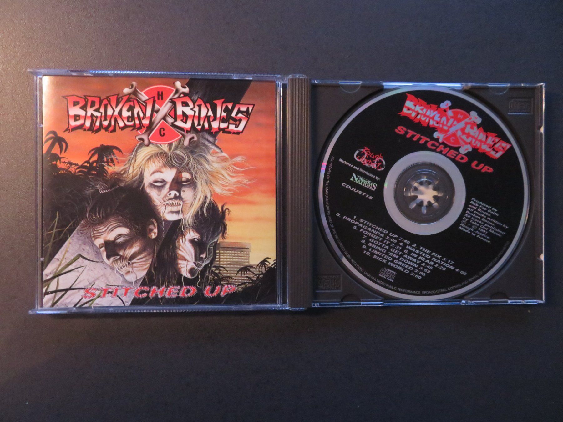 BROKEN BONES Stitched up 1991 RAR Metal Hardcore Punk UK CD! (Gebraucht ...