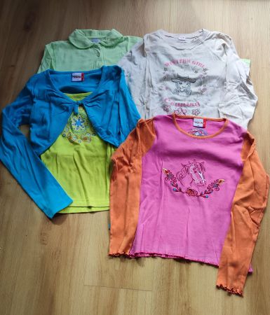 4 Langarmshirts, BW & 3 Rollkragenshirts BW Gr 140