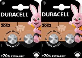 Duracell CR2032 Knopfzelle Lithium 4 Stk PORTOFREI