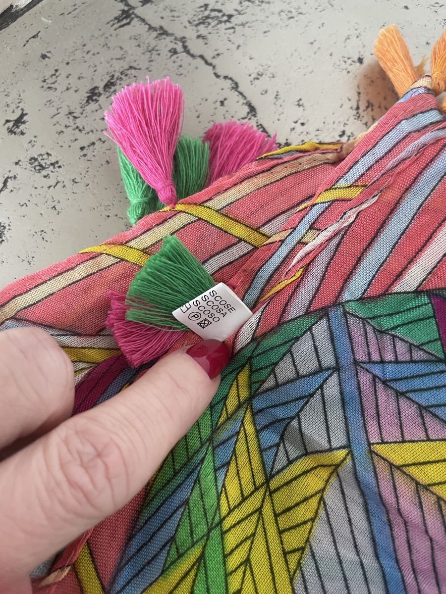 Foulard & Sciarpe: Fröhlicher Frühlingsschal – Nuovo (secondo la descrizione) da Grenchen venduto da M_ina 4
