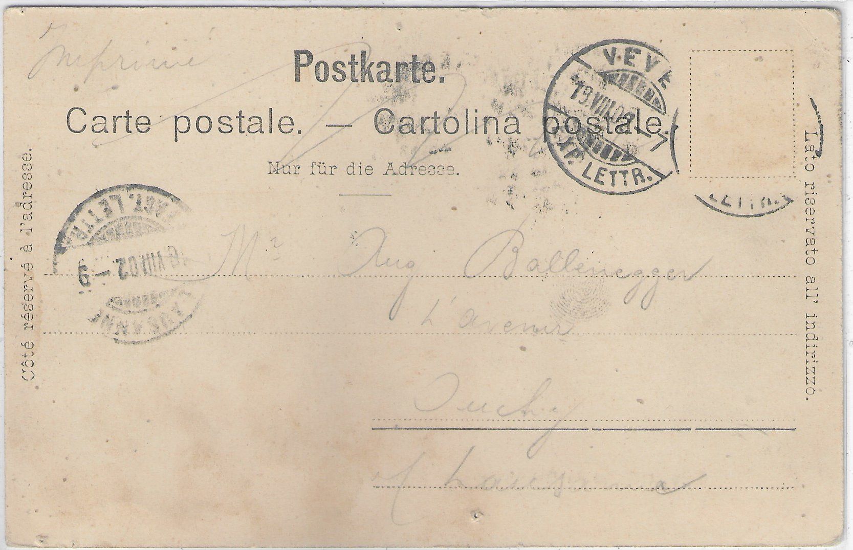 Cartoline postali: gare et Buffet de Baumarche - Mont Pelerin – Usato da Ettingen venduto da Kartenplanet 1