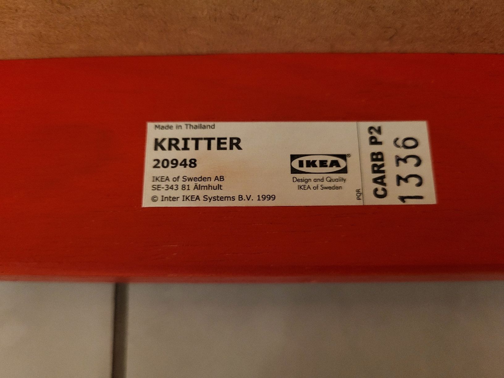 Ikea Tische: IKEA "Kritter" Kindertisch rot mit Stuhl – Gebraucht aus Oberwangen TG von Murmel82 2
