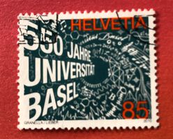 Nr.1348 mit Stempel 550 Jahre Universität Basel 2010  