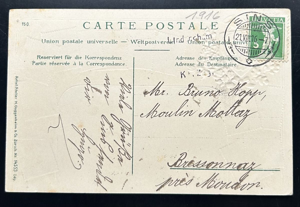 Cartoline postali: Prägekarte Sins – Usato da Horw venduto da Tellbub 1