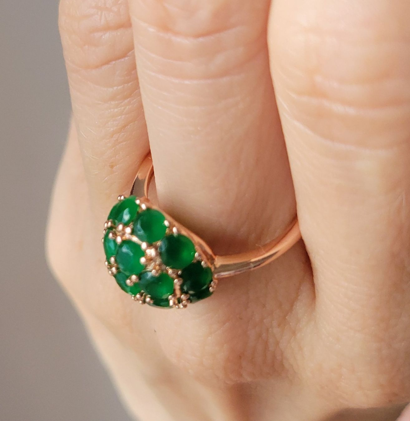 Anelli: Bague avec émeraude synthétique – Usato da Bernex venduto da Dariafr 1