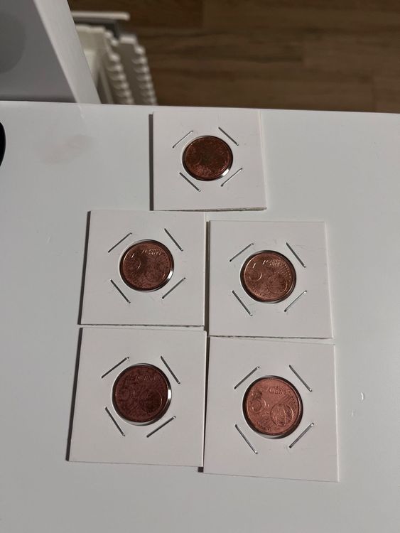 5 Centimes Allemagne 2002 Lettres A/D/F/G/J 1