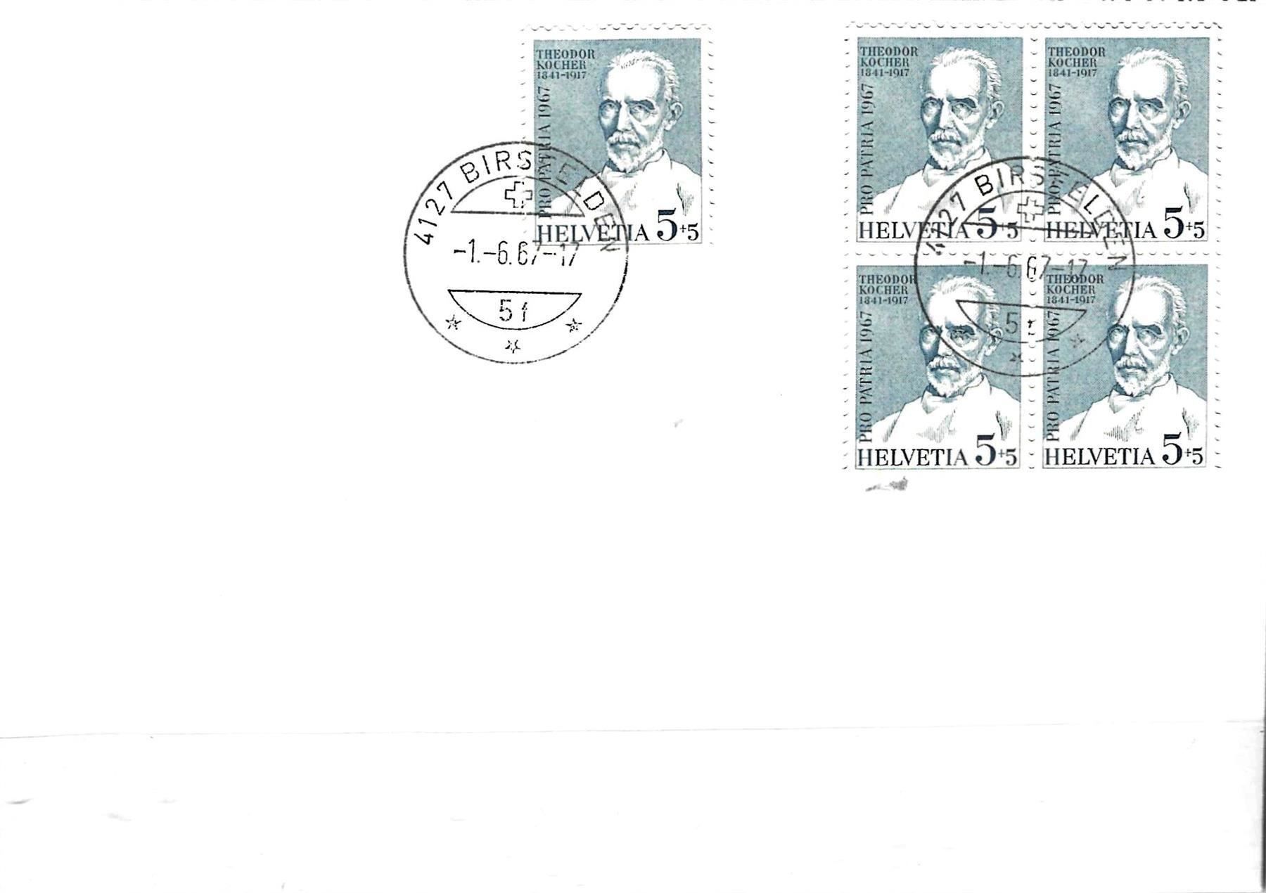 Tutti i francobolli: FDC Pro Patria Viereblock 1967 – Usato da Koblenz venduto da Markenhimmel