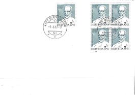 FDC Pro Patria Viereblock 1967