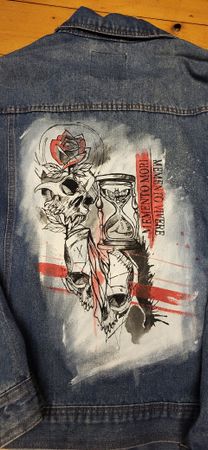 skull jeans jacket