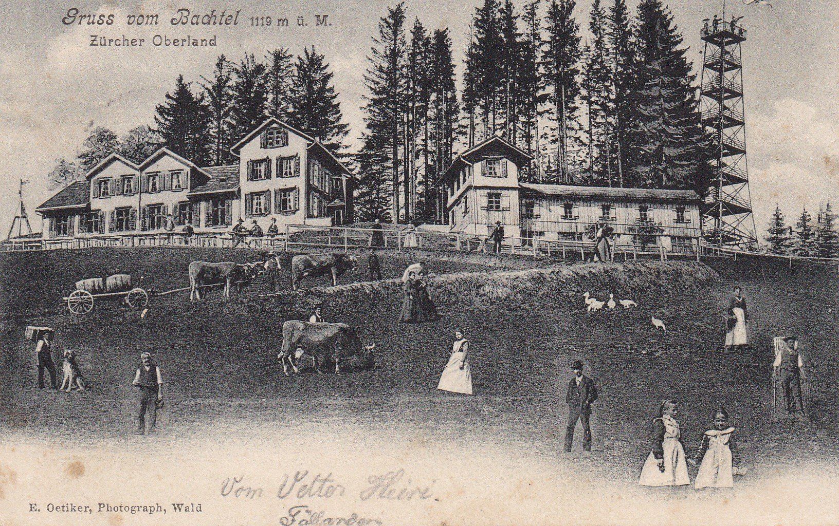 Ansichtskarten: AK - Bachtel - gel. 23.8.1903 – Gebraucht aus Fribourg von schnalla92