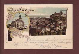 Souvenir de NEUCHÂTEL - 1898 Litho Künzli