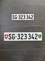 Autonummer SG, Kontrollschild SG,  Kennzeichen St. Gallen