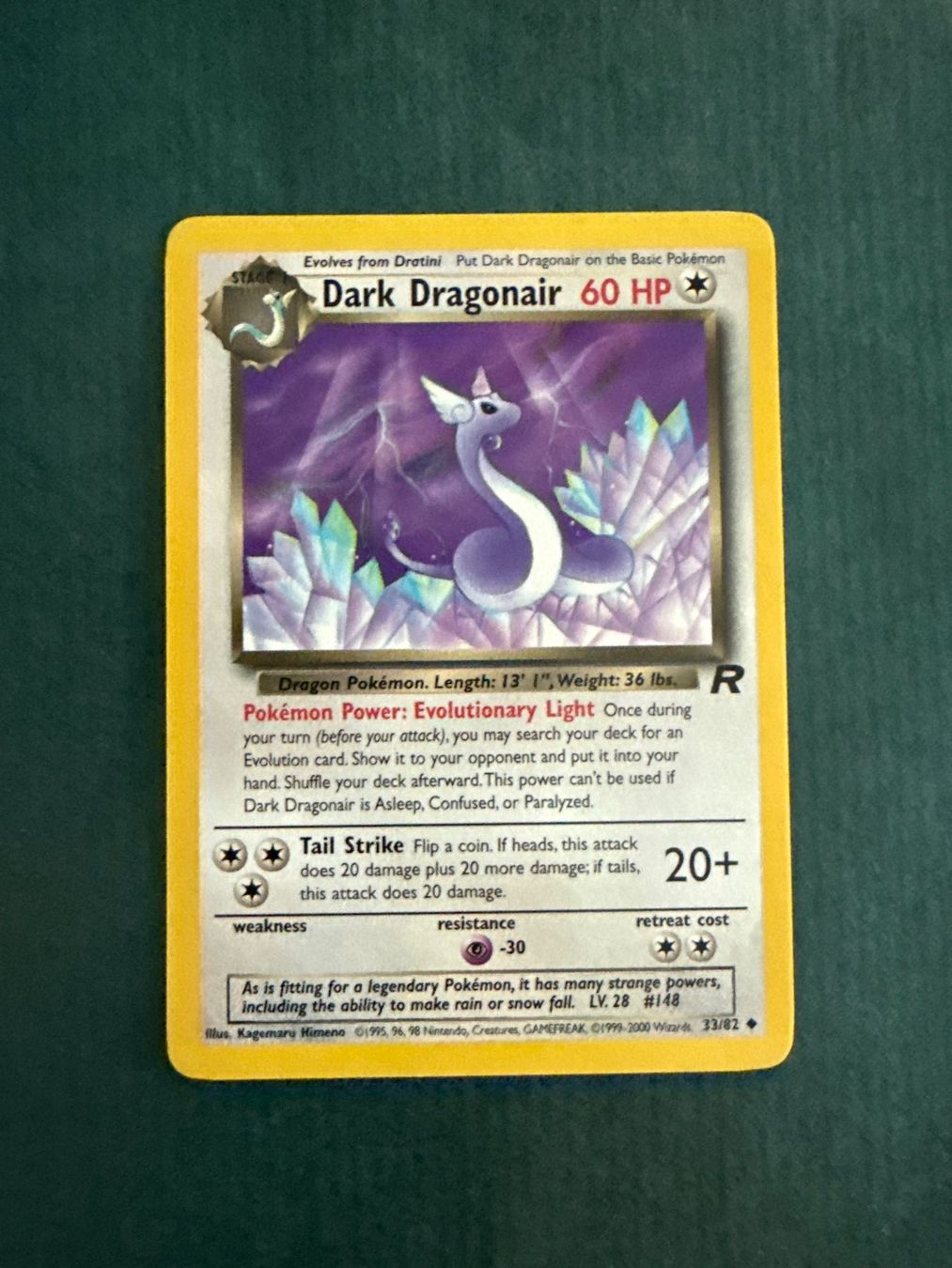 Pokémon Carte collezionabili: Pokemon - Dark Dragonair ENG (TR #33) – Usato da Estavayer-le-Lac venduto da Swisspoke