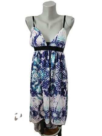Midi- / Maxi Kleid Gr. 38 gemustert (hinten länger)
