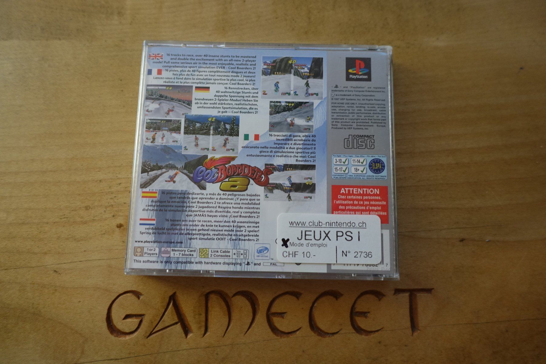 Sony Giochi: Cool Boarders 2 (Platinum) – Usato da Steinach venduto da Gamecet 2