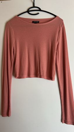 Topshop Langarm, Gr. 40, Rosa/Lachs