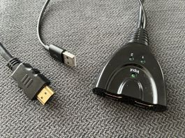 Hama HDMI Splitter 2-Way schwarz guter Zustand gebraucht