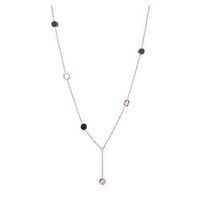 Halskette Collier Y-Form Edelstahl Rosé