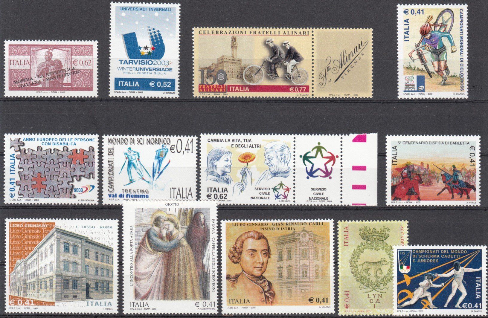 Tous les timbres: Italien 2003 postfrisch – D'occasion à Bürglen TG par StampGraf 1