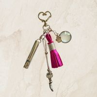 Hundepfeiffe Schlüsselanhänger - Pink - handmade