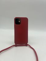 iPhone 12 mini Hülle mit Band in rot - neu