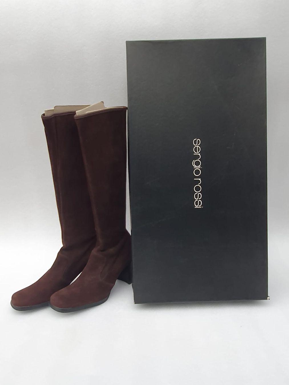 Sergio Rossi Scarpe da donna: Sergio Rossi Brown High Boots, Size 35 1/2 – Usato da Horw venduto da aquarellmmm2024 1