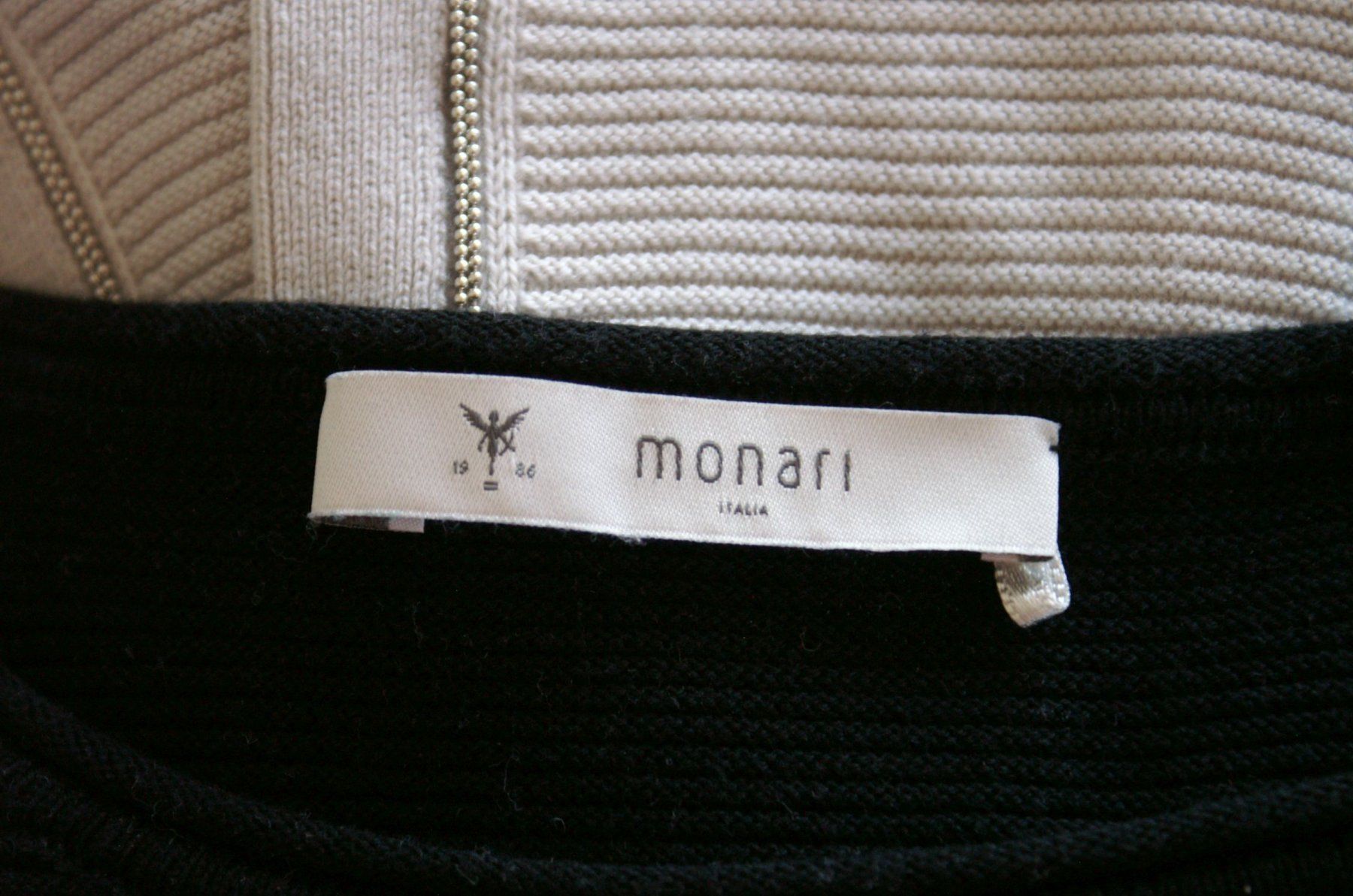 Monari Maglioni & Felpe: Pullover mit Silberdetails von monari, Gr. 36, schwarz/stein – Usato da Grüt (Gossau ZH) venduto da o-nyx 8