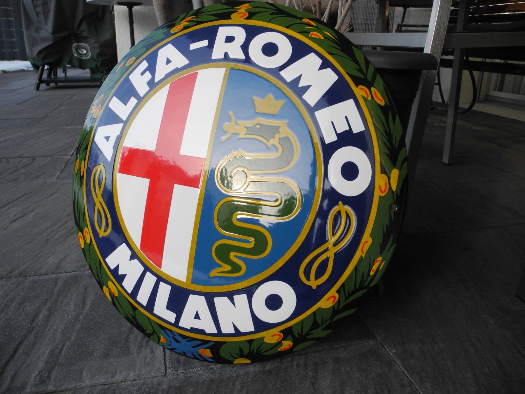 Alfa Romeo Insegne: GROSSES ALFA ROMEO EMAILSCHILD – Nuovo (secondo la descrizione) da Reinach AG venduto da Huckleberrysix 2