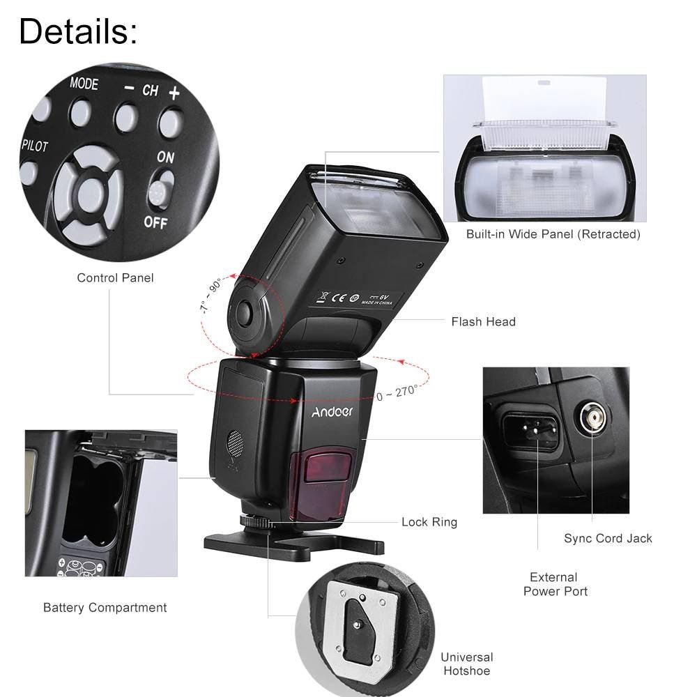 Flash: Andoer AD560 IV Universal Slave Speedlite-blitz Trigger DSLR – Nuovo (secondo la descrizione) da Suberg venduto da Lovelyfashion 2