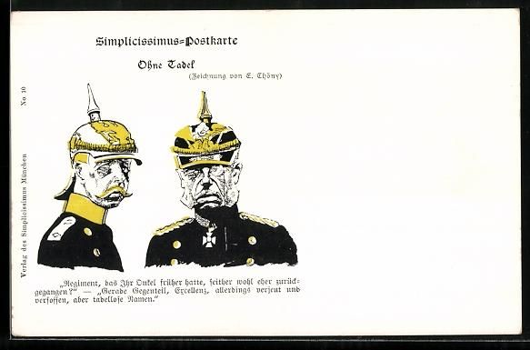 Ansichtskarten: Simplicissimus sign. E. Thöny: Deutsche – Gebraucht aus Berlin von bartko-reher