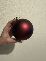 Weihnachtskugeln, bordeaux rot, matt, Weihnachtsdeko
