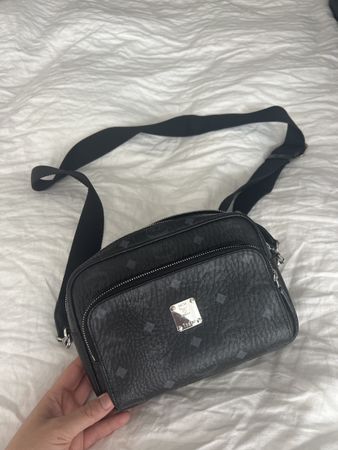MCM Crossbody Bag - Black Leather, Great Condition Now!